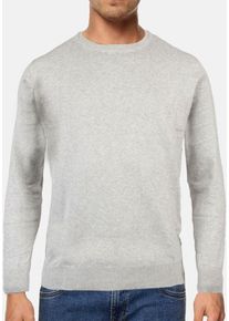 Rundhalspullover INDICODE "INTownsend", Herren, Gr. XL, lt grau mel, Strick, Obermaterial: 80% Baumwolle, 20% Polyamid, meliert, normal, Rundhals, B&uuml;ndchen, Pullover Rundhalspullover