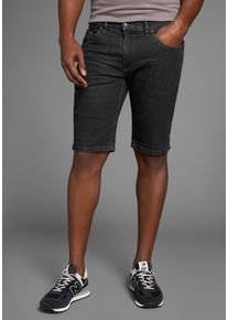 Jeansshorts Arizona, Herren, Gr. 34, N-Gr, grau (dk grau wash), Denim/Jeans, Obermaterial: 98% Baumwolle, 2% Elasthan, kontrastfarbene Details, Basic, normal knieumspielend, Jeans Jeansshorts, gerader Schnitt, knieumspielende L&auml;nge, niedrige Leibh&ouml;he