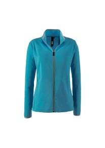 Fleecejacke DEPROC Active "DECORAH III WOMEN", Damen, Gr. 40/42 (M), blau, 100% Polyester, tailliert, gerader Abschluss, Jacken Fleecejacke, weiche Fleecejacke in traditioneller Optik