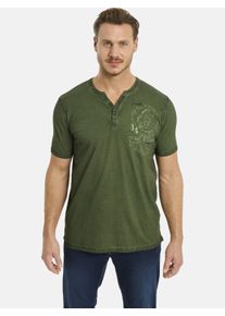 T-Shirt Jan Vanderstorm "T-Shirt GODBERT", Damen, Gr. L, gr&uuml;n (oliv), Obermaterial: 100% Baumwolle CO., Shirts T-Shirt