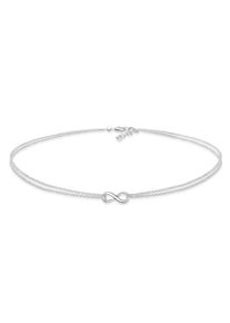 Choker Elli "Halskette Choker Erbskette Infinity Unendlichkeit 925 Silber" Gr. 36, silber, Halsketten, Damen, ohne Stein, Silber 925 (Sterlingsilber), Choker