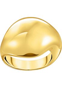 Fingerring Thomas Sabo "Bold Elegance organische Tropfenform" Gr. 60, gold (gelbgoldfarben), Fingerringe, Damen, 60, Silber 925 (recycelt), 16mm, Fingerring