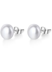 Perlenohrringe AILORIA "Ohrringe MICHIKO", silber, Ohrringe, Damen, Silber 925 (Sterlingsilber), Perlenohrringe