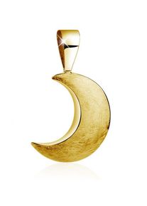 Medallionanh&auml;nger NENALINA "Anh&auml;nger Halbmond Moon Astro Basic Trend 925 Silber" Gr. 20, gold, Schmuckanh&auml;nger, Damen, Silber 925 (Sterlingsilber), Medallionanh&auml;nger