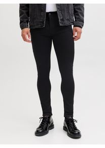 Jack & Jones Skinny-fit-Jeans JACK & JONES "JJILIAM JJORIGINAL GE 314", Herren, Gr. 36, L&auml;nge 36, schwarz (schwarz denim), Denim/Jeans, Obermaterial: 98% Baumwolle, 2% Elasthan, skinny fit, Jeans Skinny-fit-Jeans