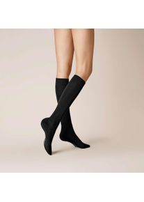 Kniestr&uuml;mpfe Kunert "Kniestrumpf Wool Care", Damen, Gr. 39-42, schwarz (schwarz 0070), Obermaterial: 98% Schurwolle WV. 2% Elasthan EL., Socken Kniestr&uuml;mpfe