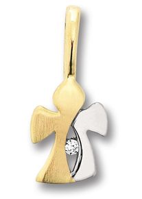 Kettenanh&auml;nger ONE ELEMENT "Zirkonia Engel Anh&auml;nger aus 333 Gelbgold", gold, Schmuckanh&auml;nger, Damen, Gelbgold 333, Kettenanh&auml;nger