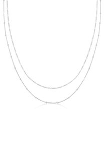 Ketten-Set Elli "Halskette Choker Set (2tlg) Figaro Panzer Kugel 925 Silber" Gr. 36, silber, Halsketten, Damen, ohne Stein, Silber 925 (Sterlingsilber), Ketten-Set