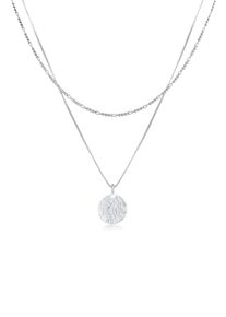 Kette mit Anh&auml;nger Kuzzoi "Halskette Herren Layer Figaro Venezianer Pl&auml;ttchen 925 Silber" Gr. 50, silber, Halsketten, Herren, ohne Stein, Silber 925 (Sterlingsilber), Kette mit Anh&auml;nger