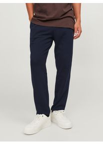 Jack & Jones Sweathose JACK & JONES "JPSTGORDON Jogpants mit Kordelzug und bequemem Schnitt", Herren, Gr. L, N-Gr, blau (navy blazer), angeraute Sweatware, Obermaterial: 100% Baumwolle, bedruckt, unifarben, bequem normal, Hosen Sweathose, unifarben, modisch, bequem, Baumwolle, Topseller