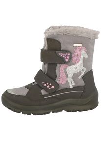 Winterstiefel Lurchi "Kanani-SYMPATEX Blinkschuh", M&auml;dchen, Gr. 29, gr&uuml;n (oliv, taupe), Lederimitat, Textil, Schuhe Winterstiefel, Winterboots mit Blinkfunktion, Gr&ouml;&szlig;enschablone zum Download