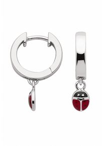 Adelia&acute;s Paar Creolen ADELIA&acute;S "925 Silber Ohrringe Creolen Marienk&auml;fer &Oslash; 12,7 mm", silber, Ohrringe, Damen, Silber 925 (Sterlingsilber), Paar Creolen