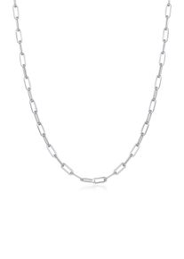 Kette ohne Anh&auml;nger Elli "Halskette Glieder Oval Basic Chain Optik 925 Silber" Gr. 45, silber, Halsketten, Damen, ohne Stein, Silber 925 (Sterlingsilber), Kette ohne Anh&auml;nger