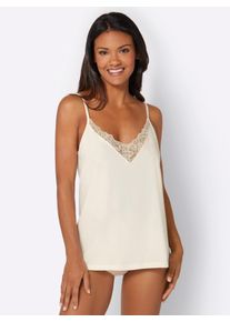 w&auml;schepur Achselhemd W&Auml;SCHEPUR, Damen, Gr. 36/38, 1 Stk., Normalgr&ouml;&szlig;en, beige (elfenbein), 50% Baumwolle, 50% Modal, V-Ausschnitt, Unterhemden Achselhemd