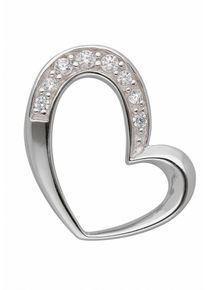 Adelia&acute;s Kettenanh&auml;nger ADELIA&acute;S "925 Silber Anh&auml;nger Herz mit Zirkonia", silber, Schmuckanh&auml;nger, Damen, Silber 925 (Sterlingsilber), Kettenanh&auml;nger
