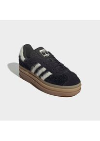 Sneaker adidas originals "GAZELLE BOLD", Damen, Gr. 40,5, core schwarz, cream wei&szlig;, gold metallic, Leder, Textil, Schuhe Sneaker