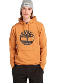 Kapuzensweatshirt Timberland "Core Tree Logo Pull Over Hoodie", Herren, Gr. XXL, braun (wheat boot, schwarz), Obermaterial: 85% Baumwolle, 15% Polyester, unifarben, regular fit, Sweatshirts Kapuzensweatshirt