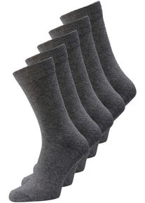 Jack & Jones Basicsocken JACK & JONES "JACJENS SOCK 5 PACK NOOS", Damen, grau (dk grau melange), Baumwollmischung, meliert, Socken Basicsocken