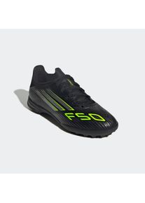 Fu&szlig;ballschuh adidas Performance "F50 LEAGUE KIDS TF", Kinder, Gr. 32, schwarz (core schwarz, iron metallic, lucid lemon), Synthetik, Textil, Schuhe Fu&szlig;ballschuh, f&uuml;r harte Untergr&uuml;nde Asche/Kunstrasen, f&uuml;r Kinder & Jugendliche