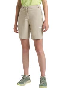 Shorts Jack Wolfskin "HIKEOUT SHORTS W", Damen, Gr. 38, Normalgr&ouml;&szlig;en, grau (stone), Obermaterial: 86% Polyamid, 14% sonstige Fasern. Futter: 100% Polyester, Hosen Shorts
