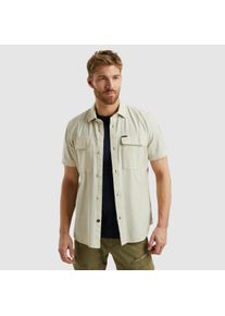 PME-Legend Kurzarmhemd PME LEGEND, Herren, Gr. 3XL, N-Gr, wei&szlig; (bone wei&szlig;), Web, Obermaterial: 100% Baumwolle, unifarben, regular fit taillenbedeckt, gerader Abschluss, Hemden Kurzarmhemd, mit Kent Kragen