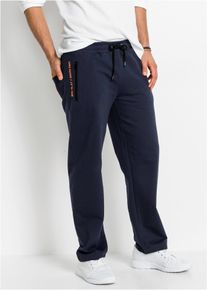 Jogginghose bonprix, Herren, Gr. 64/66, N-Gr, blau (dunkelblau), Obermaterial: 100% Baumwolle, unifarben, regular fit, Hosen Jogginghose, aus Baumwolle, mit Eingrifftaschen und Ges&auml;&szlig;tasche, Regular Fit