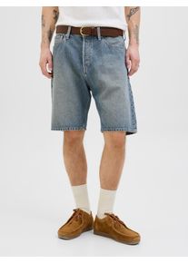 Jack & Jones Relaxshorts JACK & JONES "JJIALEX JJORIGINAL SHORTS SBD 300 SN", Damen, Gr. XXL, N-Gr, blau (blau denim), Web, Obermaterial: 100% Baumwolle, Abriebeffekte, unifarben, relaxed fit knielang, Hosen Relaxshorts, Baumwolle, relaxed fit