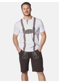 T-Shirt Jan Vanderstorm "T-Shirt KELBY", Herren, Gr. L, wei&szlig;, Obermaterial: 100% Baumwolle CO., comfort fit normal, Serafino, Shirts T-Shirt, im Oktoberfest-Stil