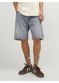 Jack & Jones Shorts JACK & JONES "JJITONY JJORIGINAL SHORTS SBD 333 LN", Herren, Gr. XS, N-Gr, blau (blau denim), Denim/Jeans, Obermaterial: 100% Baumwolle, unifarben, Basic, relaxed fit kniefrei, Hosen Shorts