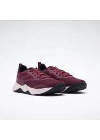 Trainingsschuh Reebok "NFX TRAINER", Damen, Gr. 42, schwarz cherry, schwarz, luxe grau, Synthetik, Textil, Schuhe Trainingsschuh