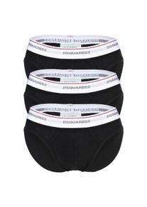 Slip Dsquared2 "Slip 3-PACK BRIEF 3er Pack", Herren, Gr. XL, schwarz, Obermaterial: 94% Baumwolle CO. 6% Elasthan EL., Unterhosen Slip