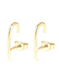 Paar Ohrstecker Elli "Ohrringe Ohrstecker Suspender 925 Sterling Silber" Gr. 13, gold, Ohrringe, Damen, ohne Stein, Silber 925 (Sterlingsilber), Paar Ohrstecker