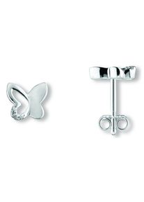 Paar Ohrstecker ONE ELEMENT "Zirkonia Schmetterling Ohrringe Ohrstecker aus 925 Silber", silber, Ohrringe, M&auml;dchen, Silber 925 (Sterlingsilber), Paar Ohrstecker