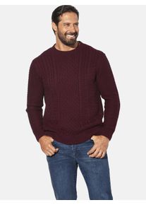 Rundhalspullover Jan Vanderstorm "Pullover BJORNSTROM", Herren, Gr. XL, rot (dunkelrot), Obermaterial: 100% Baumwolle CO., Pullover Rundhalspullover