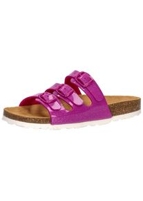 Pantolette Lico "Pantolette Bioline Kids Glitter", M&auml;dchen, Gr. 36, rosa, Synthetik, Schuhe Pantolette