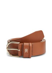 Lederg&uuml;rtel Tommy Hilfiger "ESSENTIAL EFFORTLESS 3,5 cm breit", Damen, Gr. 120, optic wei&szlig;, Rindsleder, G&uuml;rtel Lederg&uuml;rtel, Dameng&uuml;rtel, 3,5 cm breit, casual und Jeans, ovale Einfachdornschlie&szlig;e