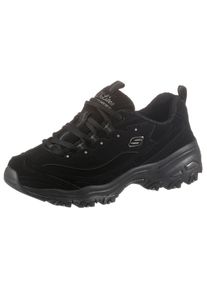 Sneaker Skechers "D'LITES PLAY ON", Damen, Gr. 38, schwarz, Nubuklederimitat, Textil, Schuhe Sneaker, Freizeitschuh, Halbschuh, Schn&uuml;rschuh mit Air Cooled Memory Foam