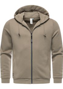 Sweatjacke Ragwear "Sweatjacke Wernons", Herren, Gr. S, gr&uuml;n (dusty olive), Obermaterial: 70% Baumwolle CO. 30% Polyester PES. Futter: 70% Baumwolle CO. 30% Polyester PES., Sweatjacken Sweatjacke