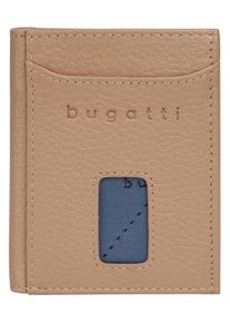 Geldb&ouml;rse Bugatti "SECURE SLIM", Damen, beige, Leder, leicht gl&auml;nzend, unifarben, Kleinlederwaren Geldb&ouml;rse, echt Leder