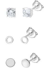Ohrstecker-Set Firetti "Multipack Schmuck Geschenk Silber 925 Ohrschmuck Ohrringe", silber (silberfarben, kristallwei&szlig;, kristallwei&szlig;), Ohrringe, Damen, Silber 925 (Sterlingsilber), Ohrstecker-Set, mit Zirkonia (synth.)