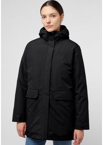 Funktionsparka Jack Wolfskin "WINTERTOR PARKA W", Damen, Gr. XXL (48), schwarz, Hauptmaterial: 100% Polyester. Futter: 100% Polyester. F&uuml;llung: 80% Entendaunen, 20% Federn, Jacken Funktionsparka