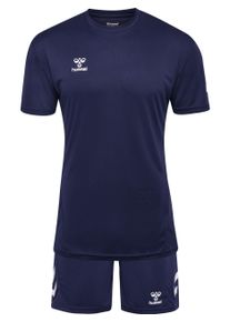 Sportanzug Hummel "HMLLOGO SET", Herren, Gr. XXXL (58), blau (marine), Obermaterial: 100% Polyester, Sportanz&uuml;ge Sportanzug, f&uuml;r Fitnessaktivit&auml;ten, aus atmungsaktivem Polyester