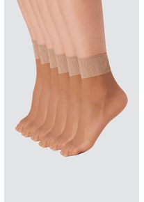 Feinsocken YSABEL MORA, Damen, bronze, Materialmix, Socken Feinsocken, elastisches B&uuml;ndchen