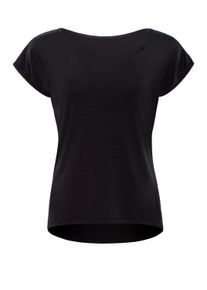 T-Shirt WINSHAPE "BAMT002", Damen, Gr. S, schwarz, 95% Viskose, 5% Elasthan, Rundhals, Shirts T-Shirt, Seidig weiches Bambusgewebe