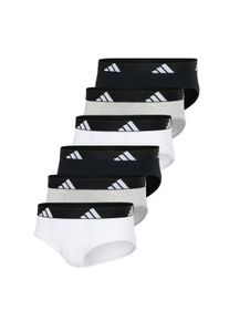 Slip adidas originals "Slip 6er Pack", Herren, Gr. XXL, bunt (schwarz, wei&szlig;, grau), Obermaterial: 95% Baumwolle CO. 5% Elasthan EL., Unterhosen Slip