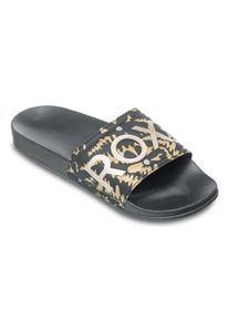 Sandale Roxy "Slippy Ii", Damen, Gr. 9(40), schwarz (camo schwarz), Obermaterial: 100% Synthetikmaterial / Futter: 100% Textil / Au&szlig;ensohle: 100% EVA, Schuhe Sandale