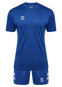 Sportanzug Hummel "HMLLOGO SET", Herren, Gr. XXXL (58), blau (true blau), Obermaterial: 100% Polyester, Sportanz&uuml;ge Sportanzug, f&uuml;r Fitnessaktivit&auml;ten, aus atmungsaktivem Polyester