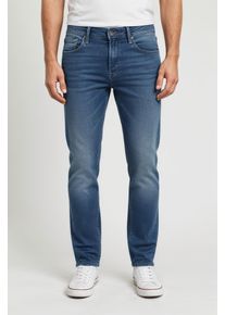 Jack & Jones Slim-fit-Jeans JACK & JONES "JJITIM JJORIGINAL AKM 004 / SQ 368 / SQ 031", Herren, Gr. 38, L&auml;nge 34, blau (blau denim), Denim/Jeans, Obermaterial: 76% Baumwolle, 22% Polyester, 2% Elasthan, Abriebeffekte, slim fit, Jeans Slim-fit-Jeans