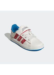 Klettschuh adidas Sportswear "ADIDAS MARVEL SPIDER-MAN GRAND COURT", M&auml;dchen, Gr. 37, wei&szlig; (cloud wei&szlig;, pure ruby, bright blau), Synthetik, Schuhe Klettschuh, f&uuml;r Kinder & Jugendliche