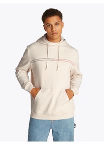 Kapuzensweatshirt Tommy Jeans "TJM REG ENTRY GRAPHIC HOODIE EXT", Herren, Gr. L, grau (oat marl htr), Sweatware, Obermaterial: 100% Baumwolle, regular fit, Rippb&uuml;ndchen, Sweatshirts Kapuzensweatshirt, mit mehrfarbigen Print